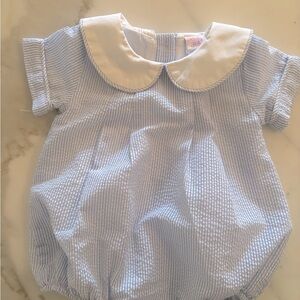 One piece boy bubble seersucker. Brand new. Darling